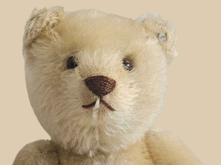 Rare white antique Steiff - Teddy Bear / Original Teddy Bear